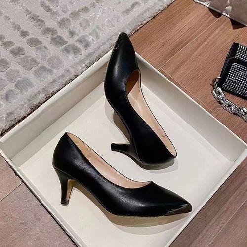 XL-6517小粒定制加肥加大5分高锥跟鞋主图