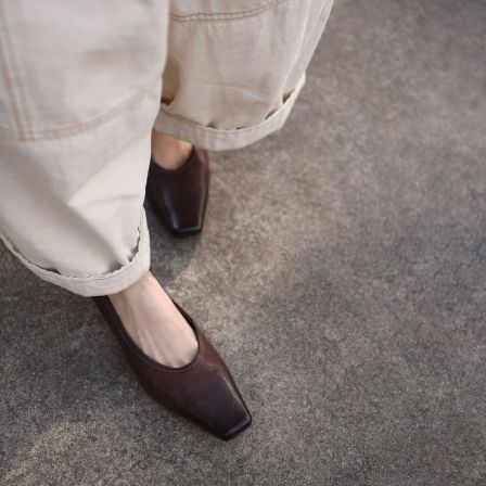 阿木原创复古真皮水洗内增高方头单鞋气质高跟鞋新款2602-88