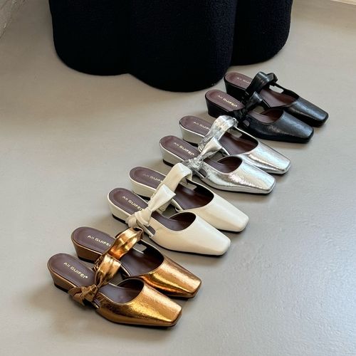 软底坡跟韩版气质尖头仙女风带包头半拖2026一字扣带时尚凉拖鞋潮主图