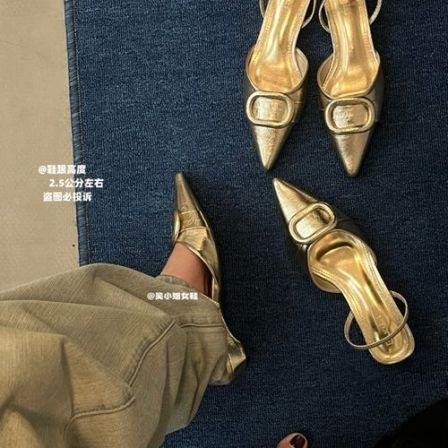 两穿款！2026夏季新款小众设计感尖头显瘦气质高跟鞋时尚百搭凉鞋