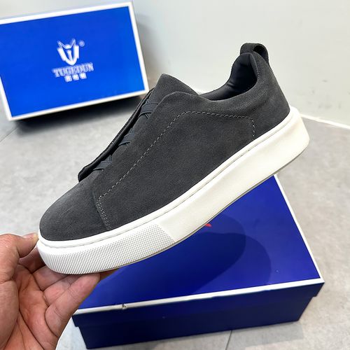 春季复工穿搭一脚蹬男鞋 2026 新款真皮厚底增高显瘦百搭潮休闲鞋主图