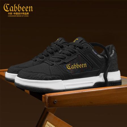 卡宾男生潮款鞋子织唛徽标增高运动板鞋男款春季新款男鞋休闲鞋