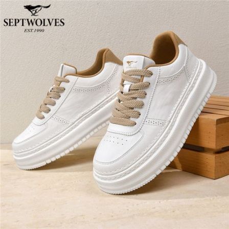 七匹狼复古工装鞋男潮鞋百搭2026男士休闲皮鞋厚底增高小白鞋板鞋