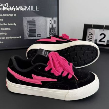 Foamsmile| 新春痞帅情侣街头潮搭黑红新配色男运动休闲鞋学生