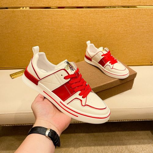 欧洲站男款小蜜蜂透气图腾透气车缝线休闲风休闲板鞋拼色时尚鞋子主图