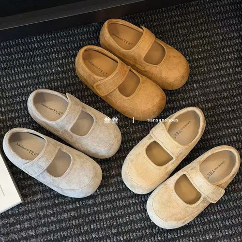 厚底增高百搭女款外穿春秋一脚蹬百搭舒适包头勃肯玛丽珍单鞋主图