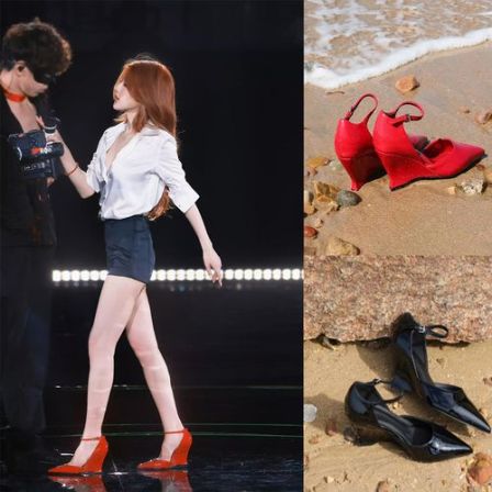 露思同款尖头高跟鞋2026春夏款气质高级不累脚女鞋厚底跛跟单鞋