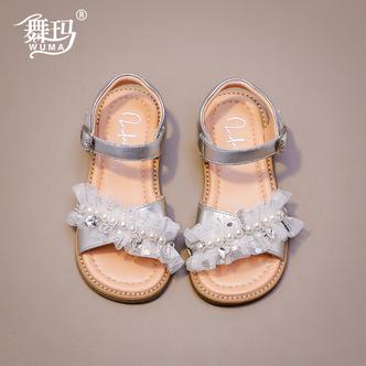 舞玛儿童凉鞋2026夏季新款小女孩露趾时尚软底玛丽珍公主鞋527072主图