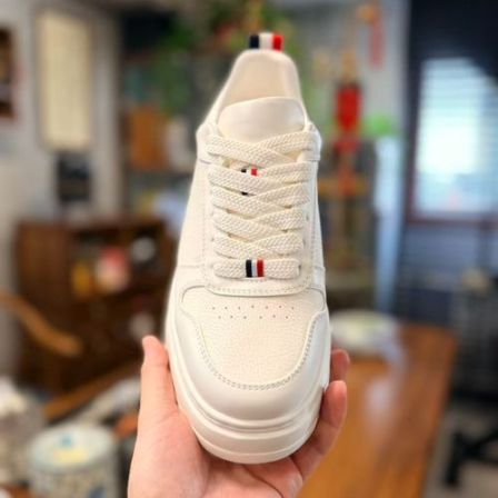 639欧货春夏时尚潮流厚底系带舒适软底男士小白鞋