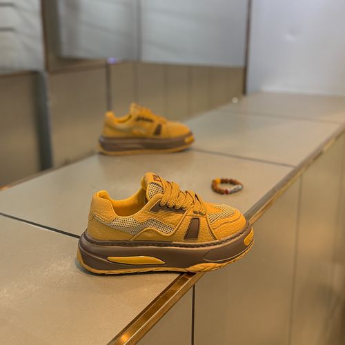 高级感轻奢拼色流行男鞋时尚休闲百搭潮款男士鞋子低帮鞋系带网面主图