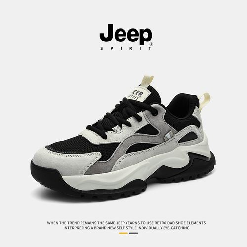 JEEPSPIRIT吉普男鞋2026春秋新款户外时尚休闲运动鞋男款厚底增高主图