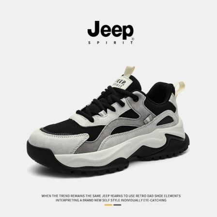 JEEPSPIRIT吉普男鞋2026春秋新款户外时尚休闲运动鞋男款厚底增高