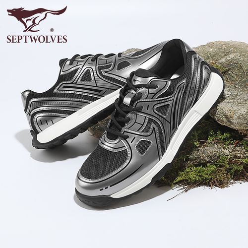 七匹狼男鞋男士休闲鞋秋季新款黑色透气运动鞋轻便耐磨网面男鞋子主图