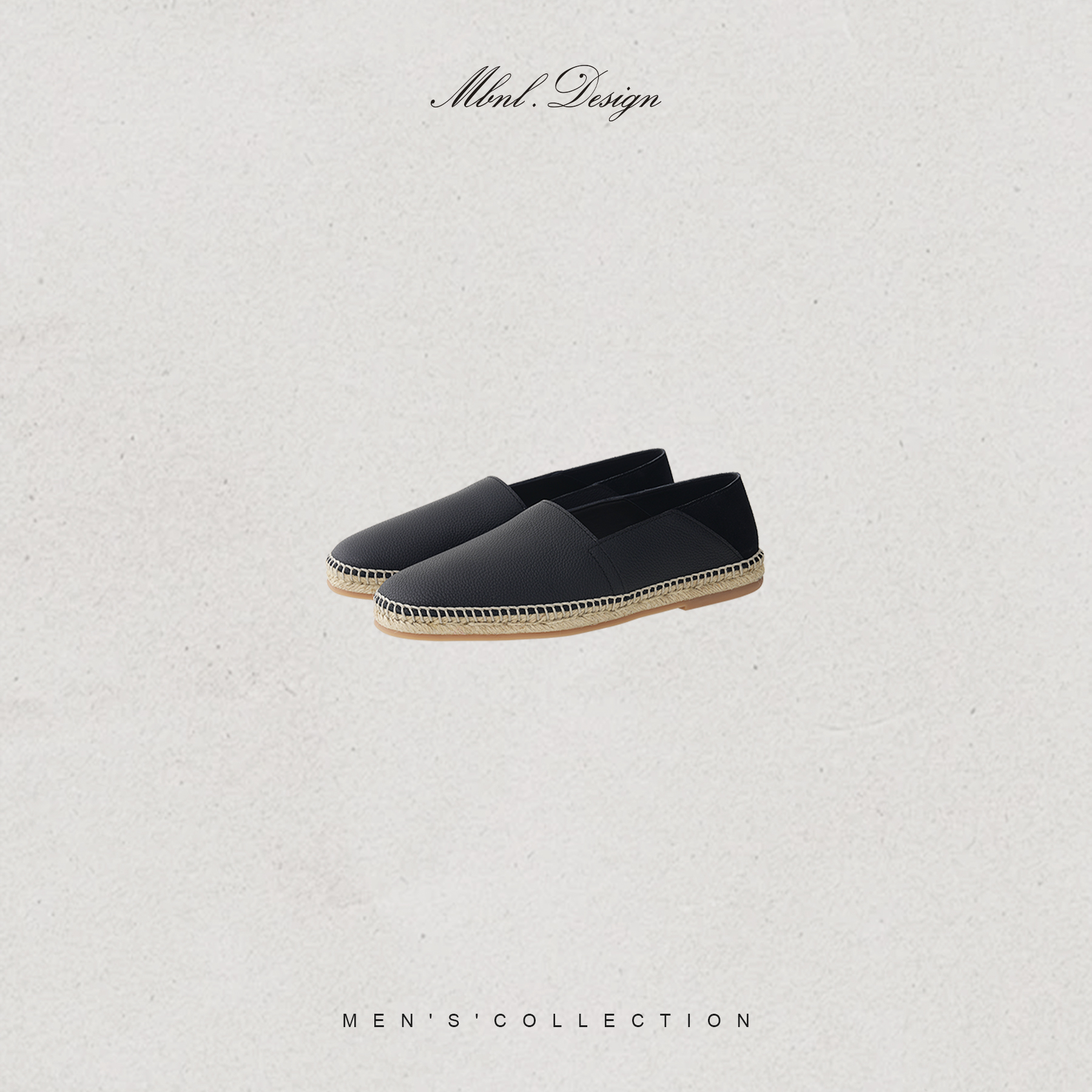 MBNL-F/秦磊男装「Woven-Sole」全牛皮麻绳底舒适休闲鞋LL-WXZ9061主图