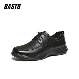 百思图2026春季新款简约时尚商务通勤男休闲皮鞋52209AM6