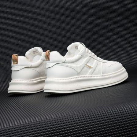 2026新款隐形内增高小白鞋板鞋男运动鞋透气百搭休闲鞋潮鞋男真皮