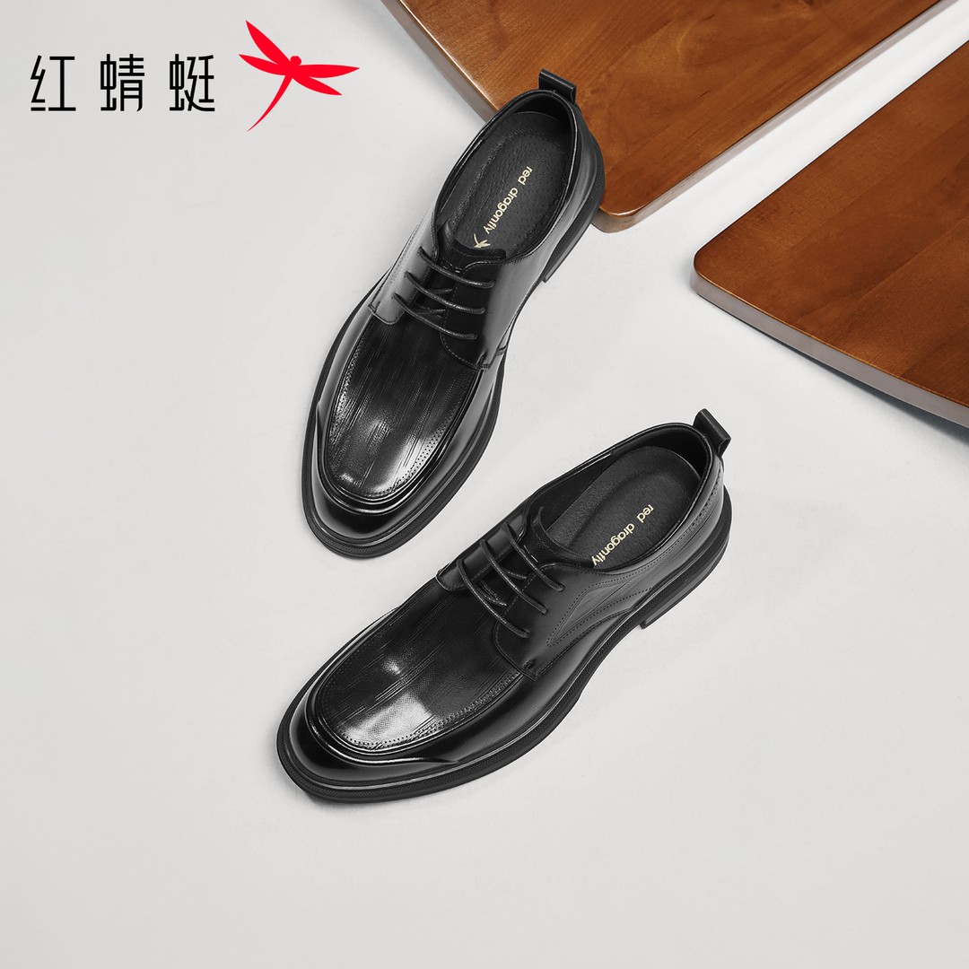 红蜻蜓正装皮鞋2025秋冬新款男鞋真皮男士商务皮鞋婚鞋新郎鞋男鞋主图