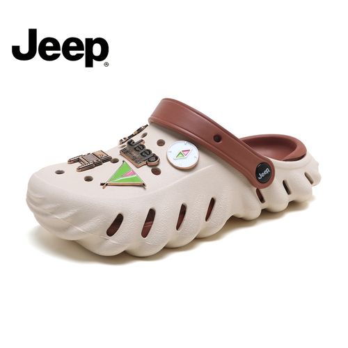 JEEP/吉普男士夏季外穿包头拖鞋户外休闲沙滩鞋情侣防滑增高凉拖 主图