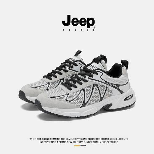 吉普男鞋网面运动鞋2026春季新款透气百搭时尚休闲鞋男主图