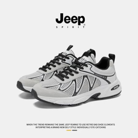 吉普男鞋网面运动鞋2026春季新款透气百搭时尚休闲鞋男