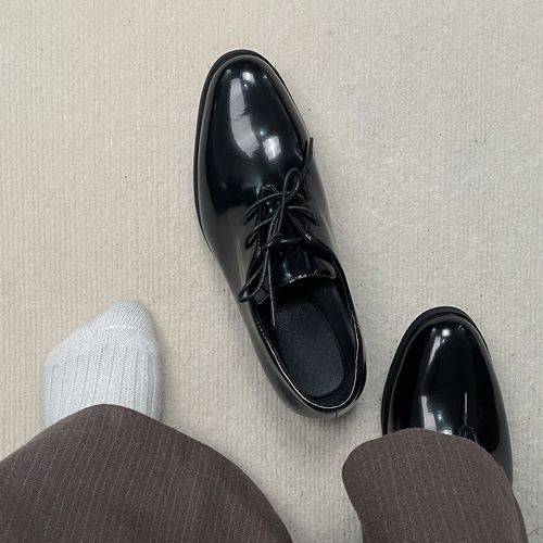 【小奕推荐】cleanfit老钱风通勤德比鞋男高级薄底休闲尖头新郎皮鞋主图