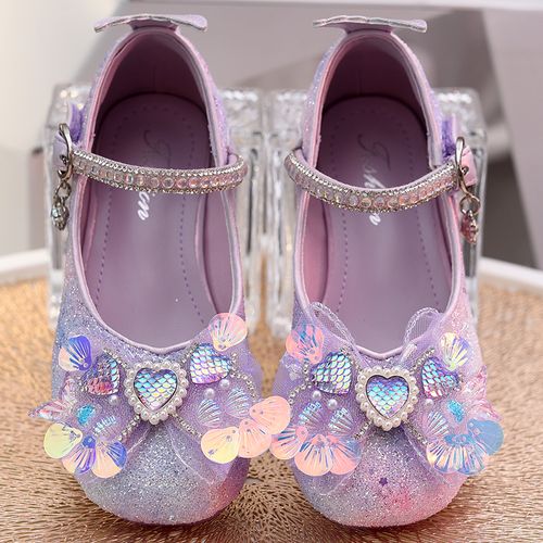 女童公主水晶鞋儿童皮鞋2026春季新款鞋子亮片童鞋软底洋气公主鞋主图