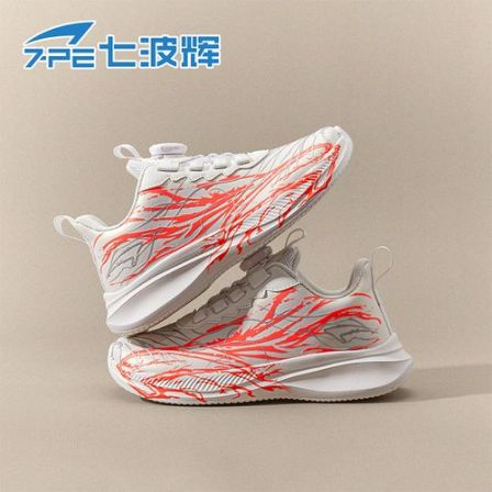 七波辉女童运动鞋宽楦鞋头2026春季新款皮面时尚百搭潮鞋防滑耐磨