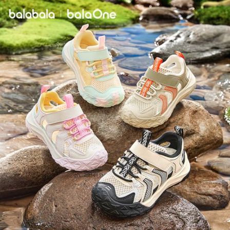 【balaOne】预售巴拉巴拉童鞋儿童稳步鞋男童女童2026夏缓震机能鞋