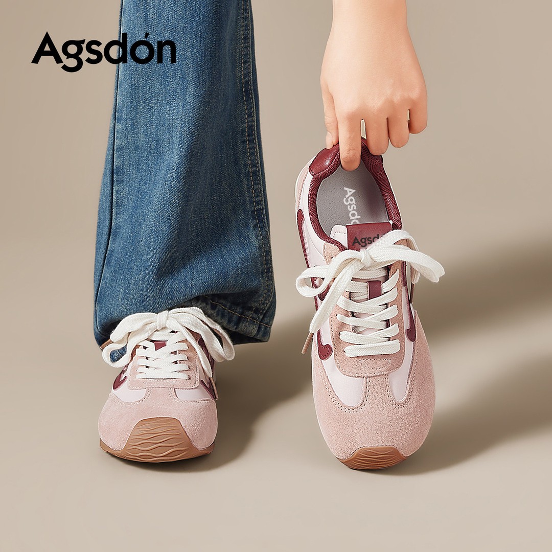 奥古狮登德训鞋女2026春季新款今年流行粉彩风休闲鞋运动阿甘板鞋主图