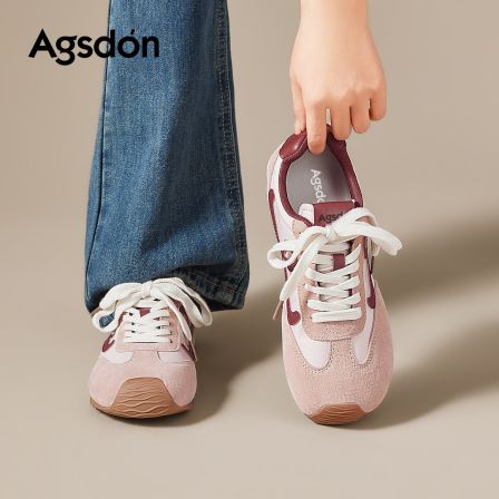 奥古狮登德训鞋女2026春季新款今年流行粉彩风休闲鞋运动阿甘板鞋