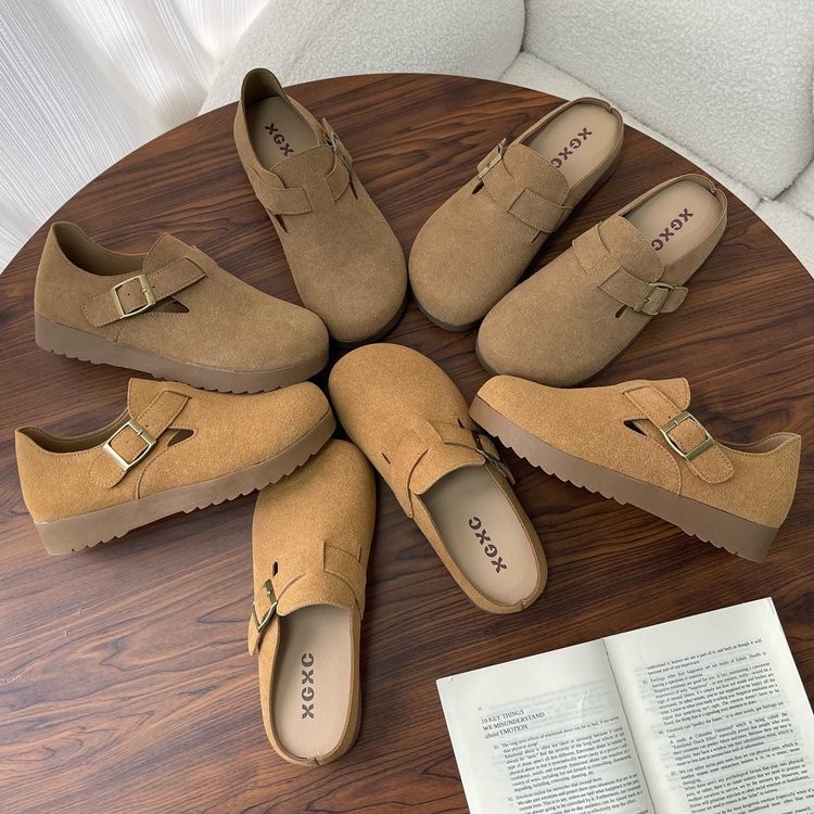 XGXC复古勃肯鞋2026一脚蹬博肯百搭女鞋单鞋XG7820春秋勃肯鞋J主图