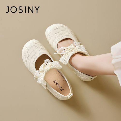 卓诗尼蝴蝶结一脚蹬鞋2026春秋季玛丽珍鞋夏季单鞋小女孩皮鞋浅口主图