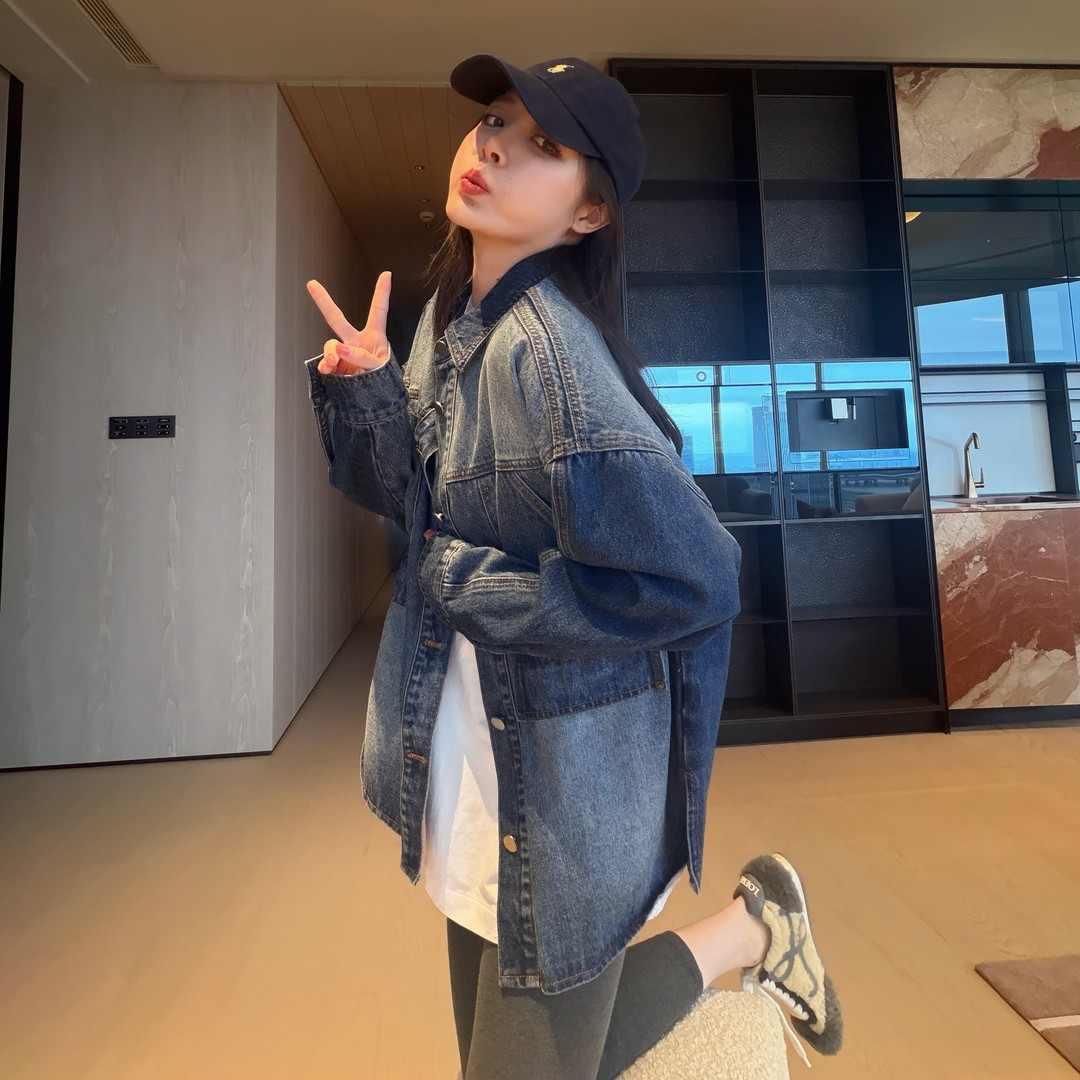 BETTER JOELAY -【石磨蓝工】高端女牛仔外套时尚百搭休闲ZZ2118主图