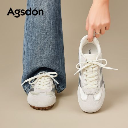 奥古狮登芭蕾德训鞋女2026新款春季百搭板鞋内增高阿甘小白运动鞋