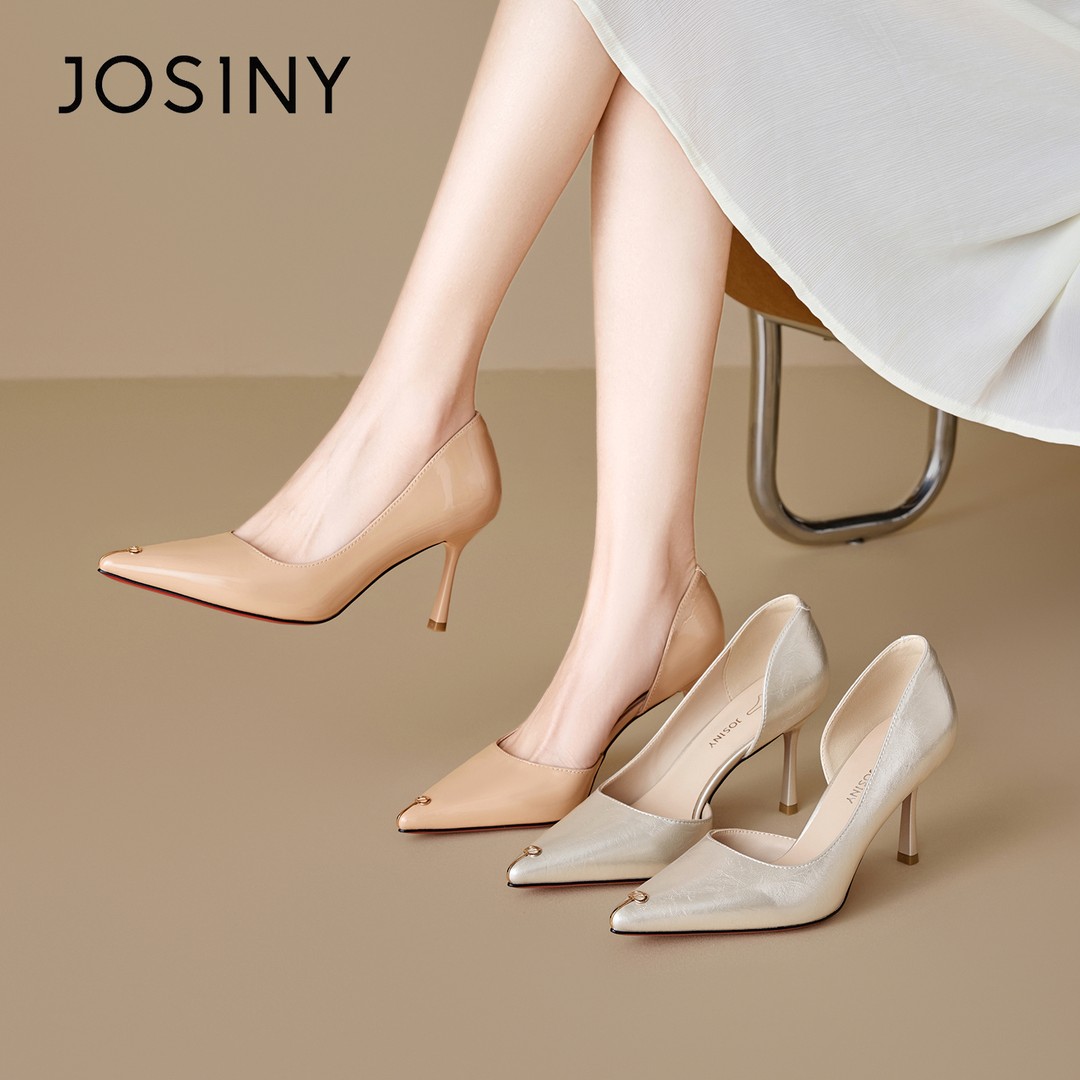 卓诗尼2026尖头轻职风增高春季细跟高跟鞋法式细跟高跟鞋春秋主图
