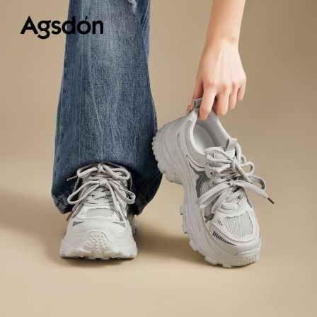 奥古狮登厚底老爹鞋女2026新款春季显脚小百搭增高轻便休闲运动鞋