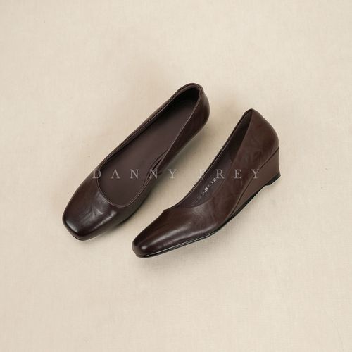 Dannyfrey丹尼芙蕾静奢风方头浅口单鞋女韩版通勤气质高跟鞋3.5CM主图