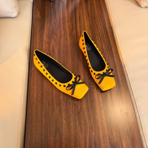 跟高2cm平底法式复古蝴蝶结浅口时尚百搭单鞋女买1赠3主图