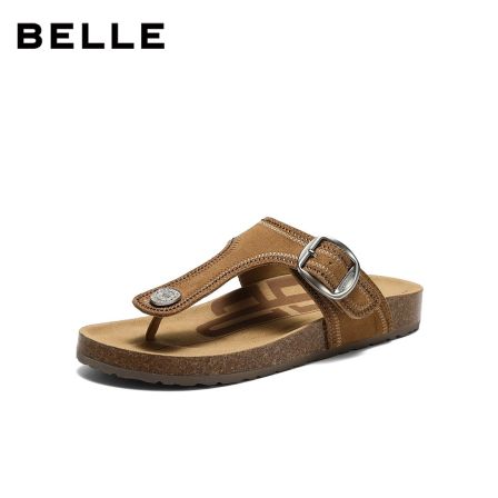 百丽休闲时尚勃肯鞋女2026夏新商场同款可外穿夹趾拖鞋F4C1DBT6