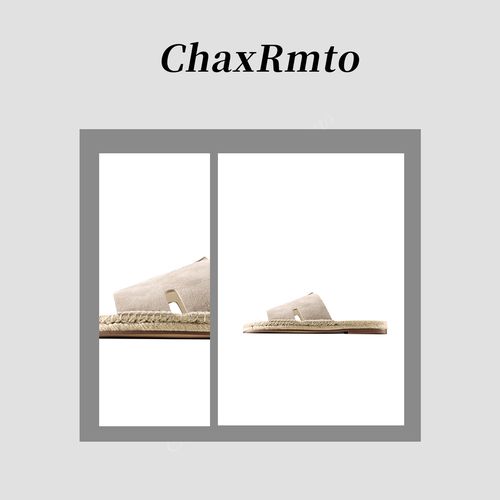 【ChaxRmto斯斯】编织防滑外穿平底少女风沙滩一字拖鞋子主图