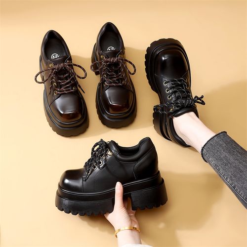 内增高时尚10CM乐福鞋女2026春季新款小个子增高显瘦软底百搭单鞋主图