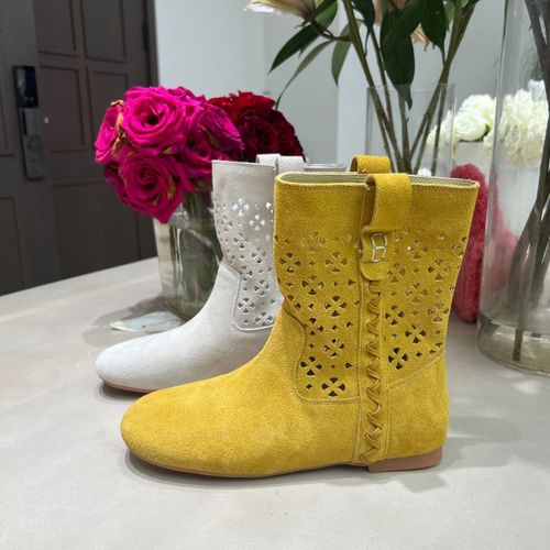 糖糖-新款春夏镂空透气厚底百搭女款时尚短靴;FCX31060主图