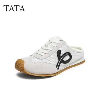TATA他她夏季新款复古透气百搭阿甘鞋慵懒后空休闲女鞋子CJ801BH5