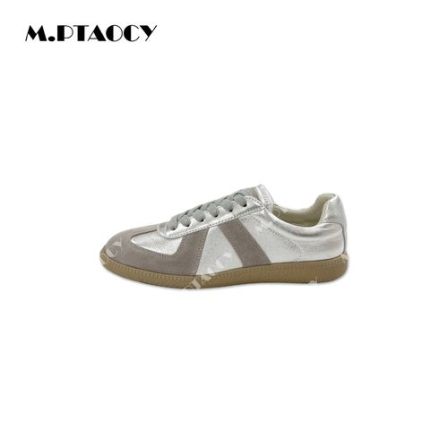 桃桃家-【暴走鞋】细节控 打败一切版本 银色羊皮内里德训鞋女1060