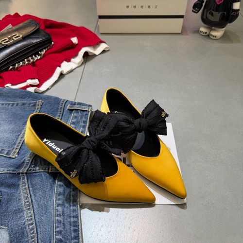 广州欧货【玛丽】早春尖头真皮3cm日系玛丽珍软底乐福鞋155-1主图