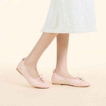 EP YAYING雅莹女鞋 国风羊皮蛋卷鞋绑带蝴蝶结浅口单鞋 26新XB01A