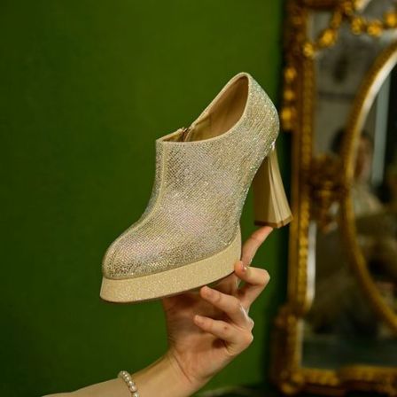 【DUOSI】9公分春夏防水气质配礼服的鞋子方根高跟鞋粗跟单鞋V6596