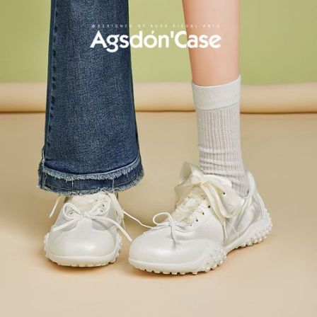 B151344芭蕾德训鞋女2025夏季新款透气厚底超火阿甘休闲运动鞋xx