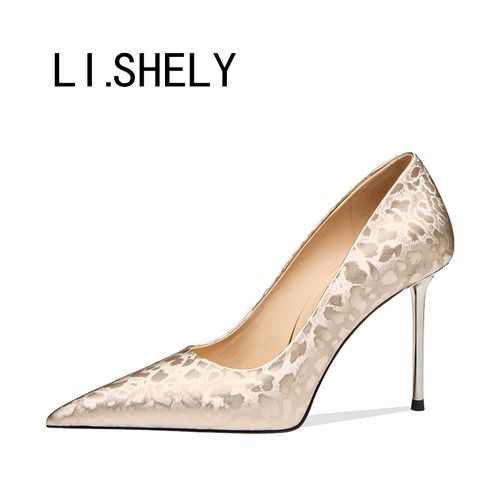 【A38号】2026年春季新品尖头细跟高跟时尚百搭女士真皮单鞋女主图