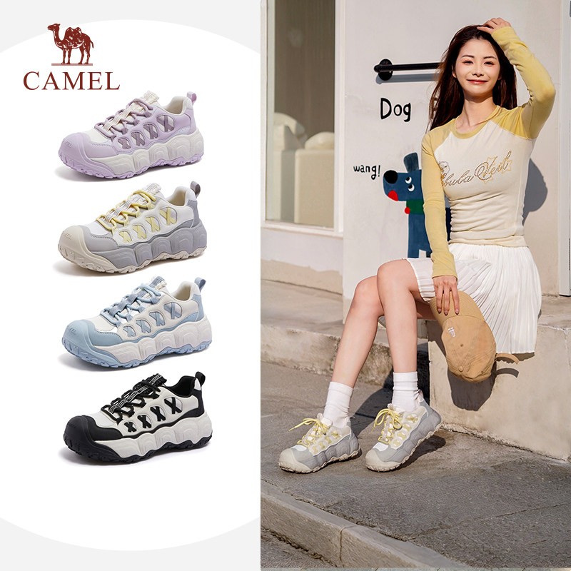 【柠萌二代】骆驼丑萌鞋2026年春季新款厚底休闲鞋舒适时尚徒步女鞋主图